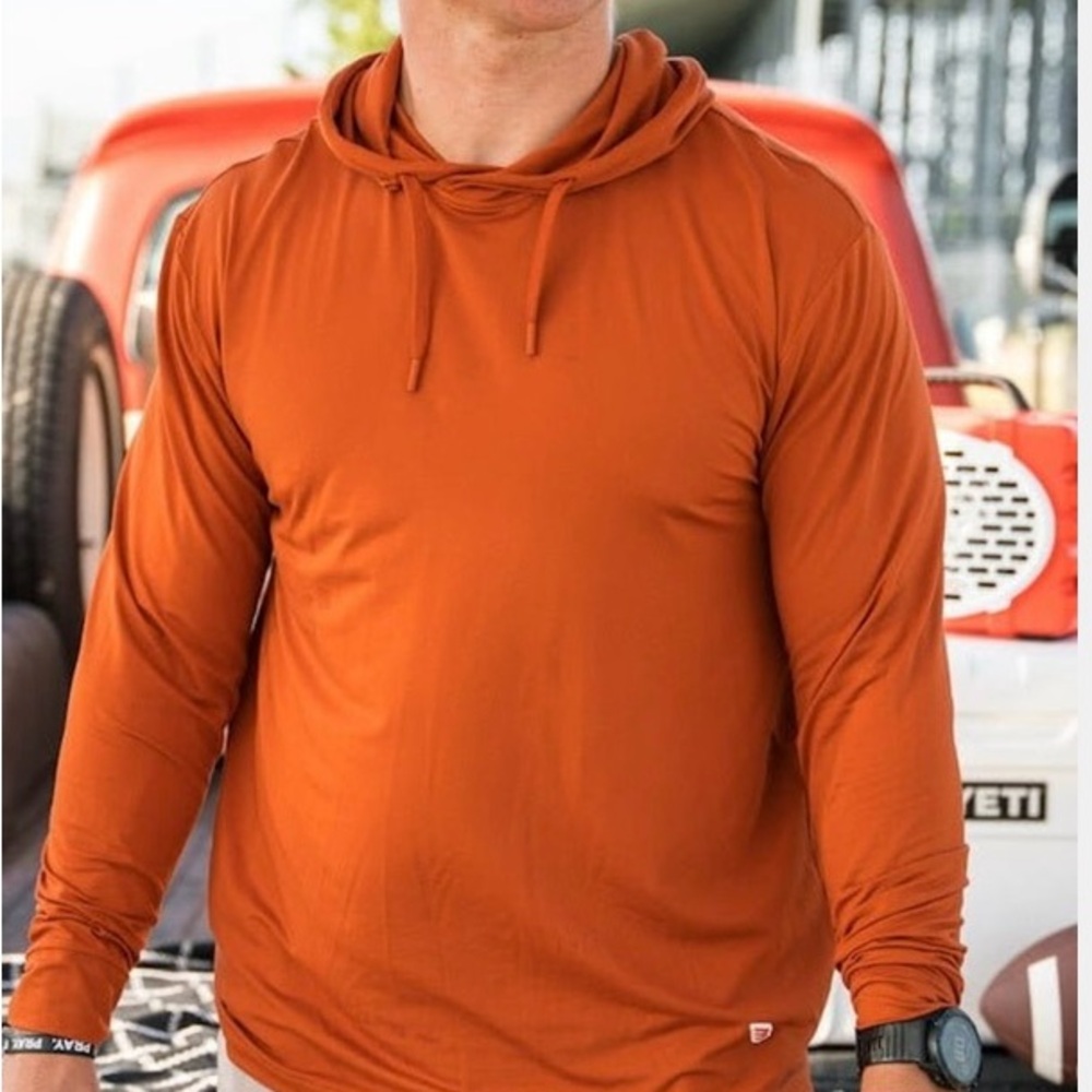 BURLEBO Orange Sweatshirt Hoodie Relaxed Fit performance hoodie